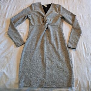 H & M women's sparkly silver size Medium dress, perfect for New Year's Eve
